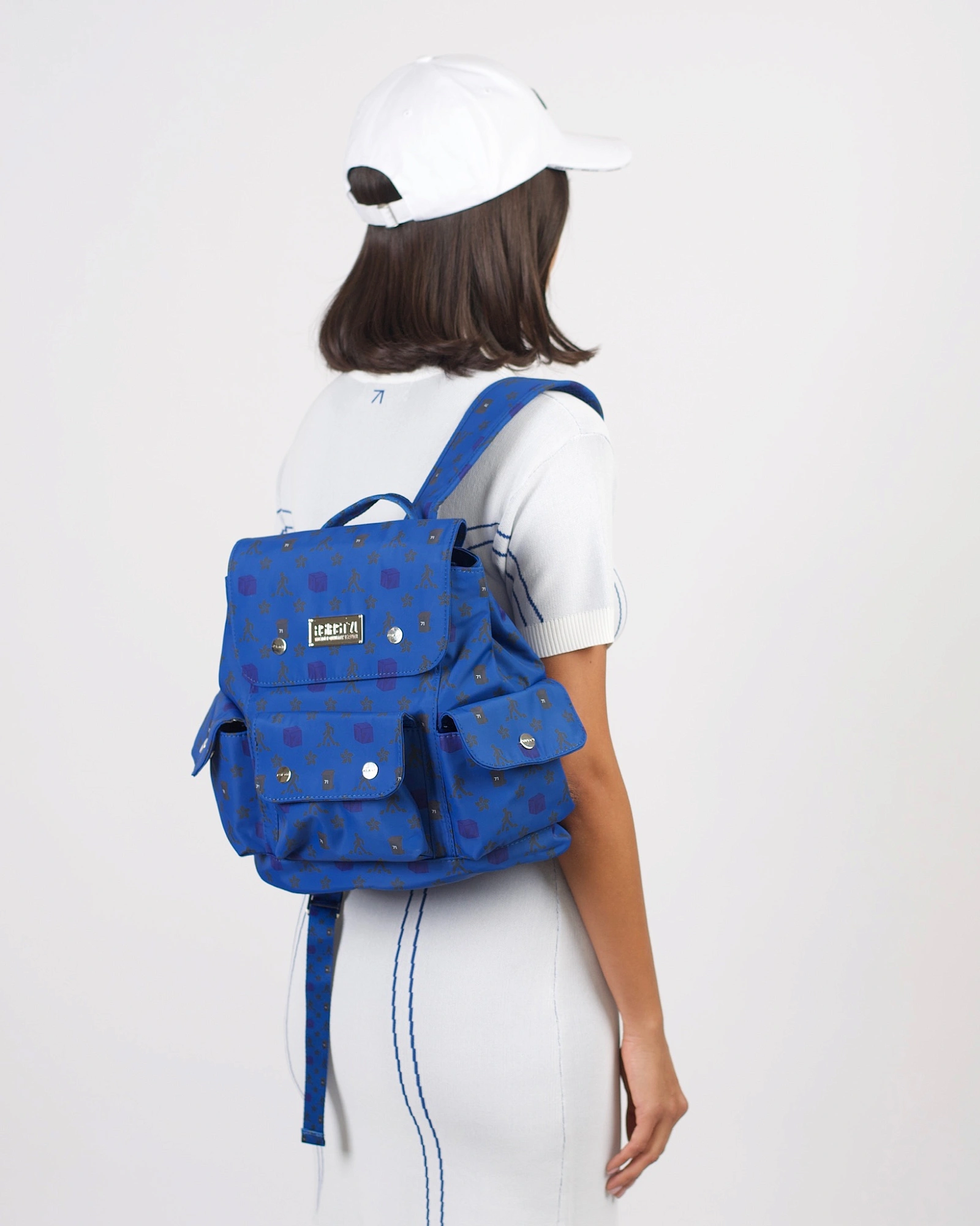 NYLON SMALL BLUE BACKPACK